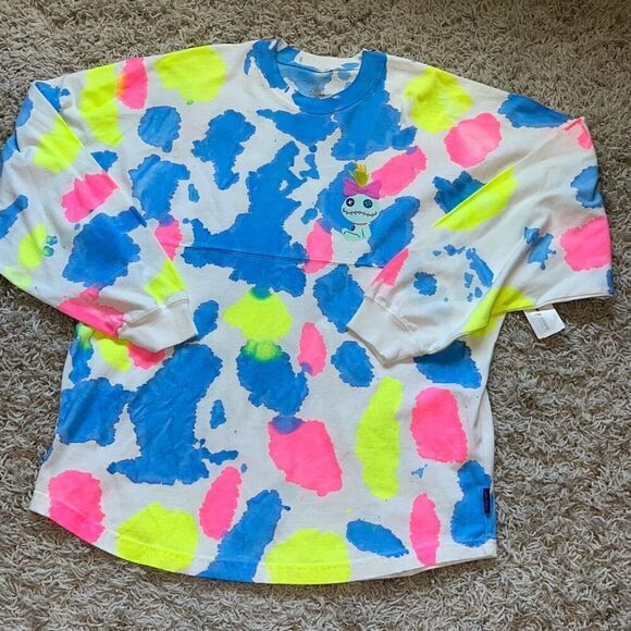 NWT Disney Parks Stitch Summer Splash Ohana Colorful Spirit Jersey Size Medium - Picture 1 of 12